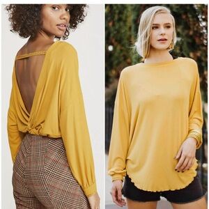 Free People Untamed Gold Shimmy Shake oversized Tunic